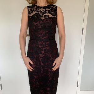 NWT Jill Stuart Black Lace Sleeveless Dress Sz 2